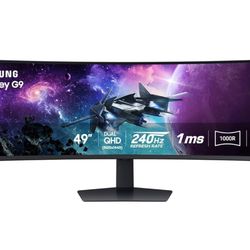 SAMSUNG 49" Odyssey G9 (G95C) Series DQHD 1000R Curved Gaming Monitor, 240Hz, 1ms(GtG), DisplayHDR 1000, AMD FreeSync Premium Pro, Eye Saver Mode, Aut