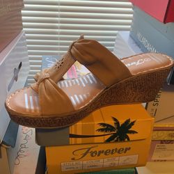 Brown Slip Ins Sandles 