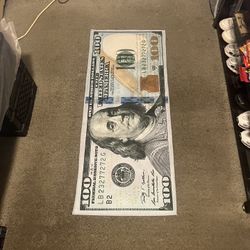 One Hundred Dollar Bill Carpet Rug