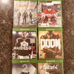 Xbox One Games Fallout 4   NHL 21   Madden 18   DOOM   Tom Clancy’s The Division  Middle Earth  Destiny 2