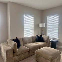 Sectional Couch with Ottoman