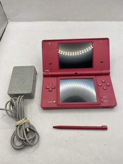 Nintendo DSi Pink Handheld System W/ Charger & Stylus Tested (Hot Pink)