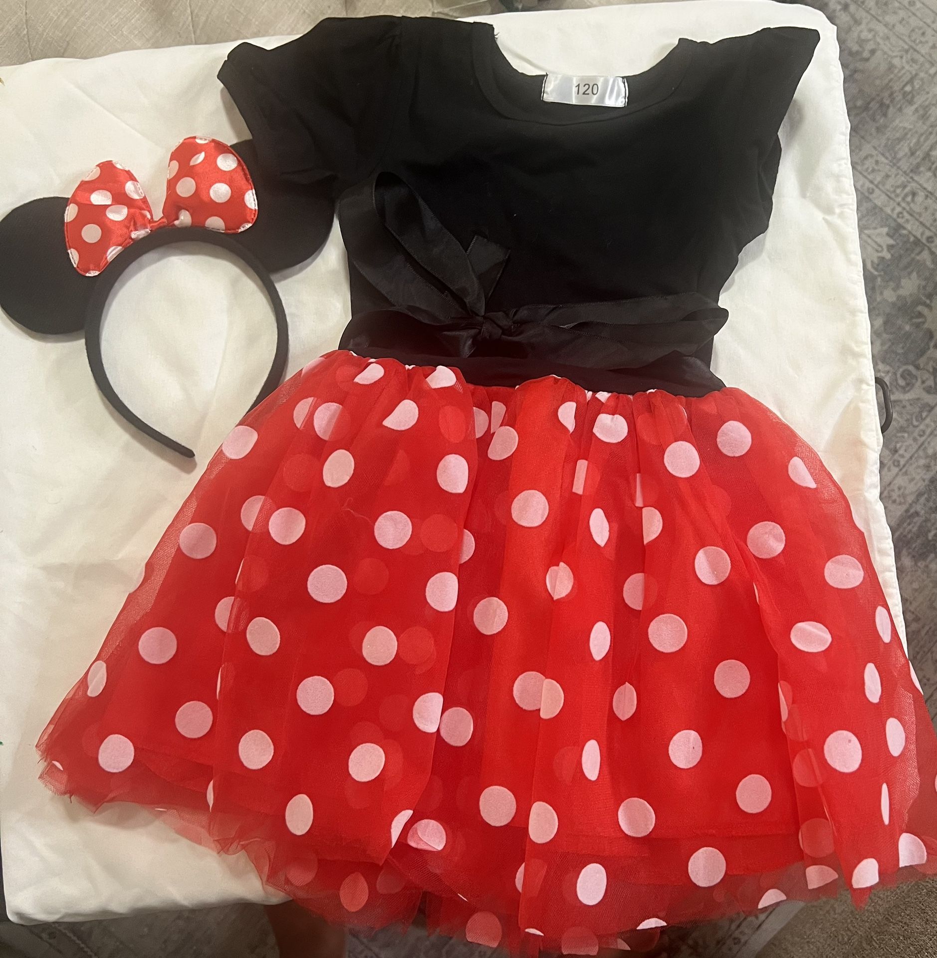 Girls Princess Mini Mouse Costume Toddler Birthday Party Fancy Dress Up
