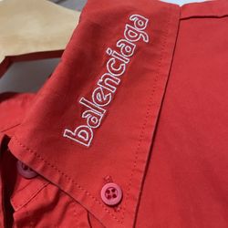 Balenciaga Oversized  Short Sleeve Button Up 