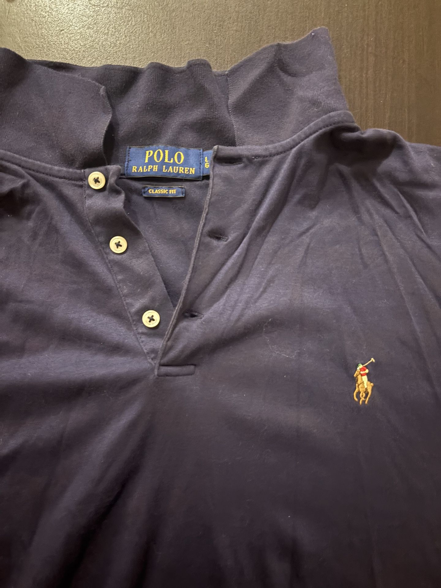 Men’s Classic Fit Vintage Polo Navy Large