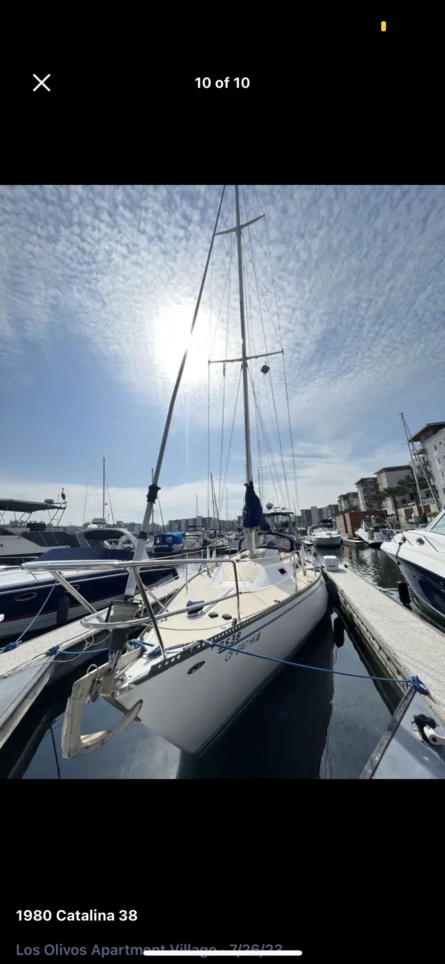 Sailboat 1980 Catalina 38
