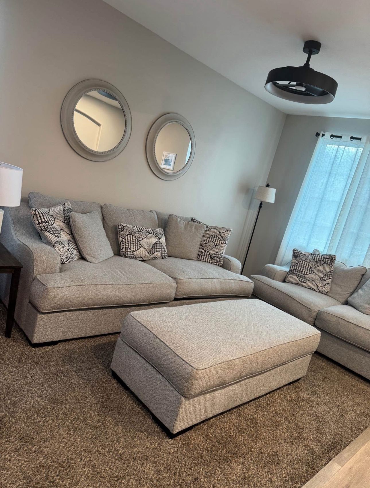 Couch Loveseat and Ottoman for sale