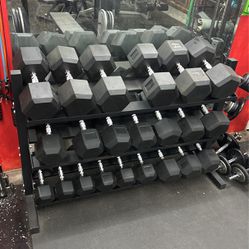 Dumbbells With Rack 20-90lbs 