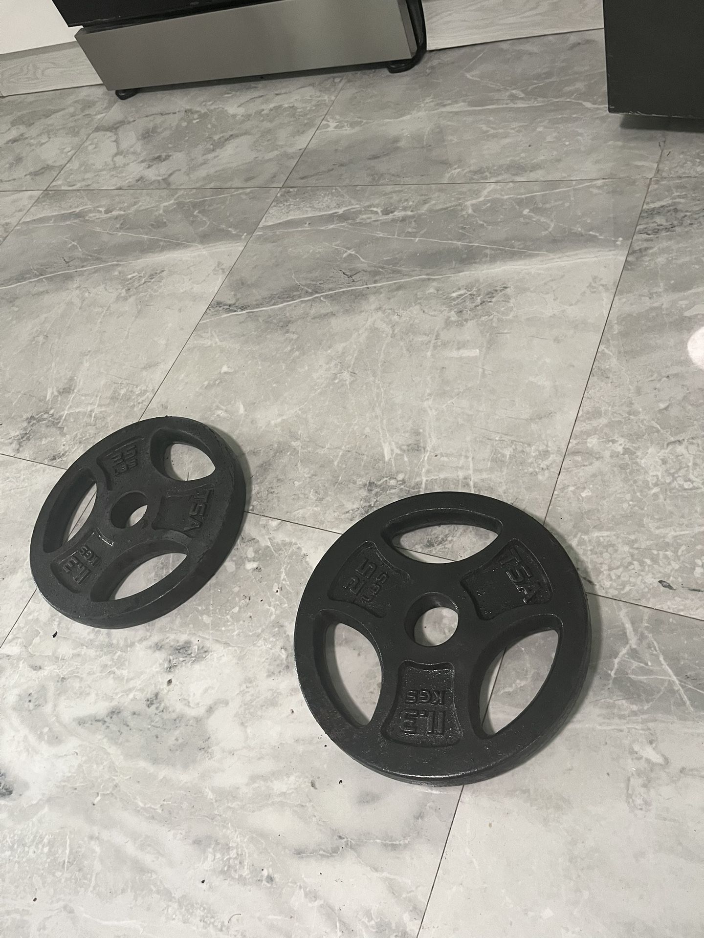 Pair Of 25lb Olympic Weight Plates Total 50lb