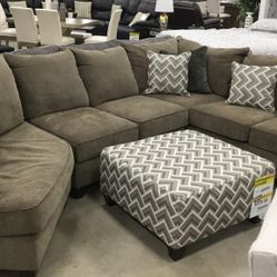 1Armless Loveseat,1wedge(left End) 1Raf Bump Sofa