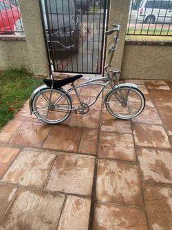 Chrome lowrider bike