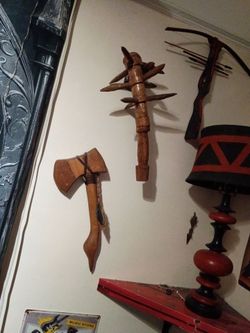 HAND CARVED ANCIENT WEAPONS