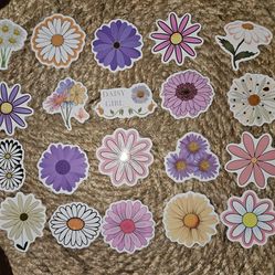Flower Daisies Floral Design Stickers Decals
