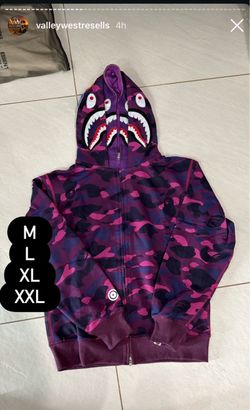 Purple camo bape hoodie