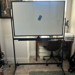 Large White board On Wheels 47in X31inch 