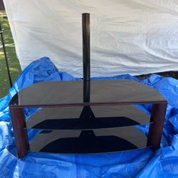 TV Stand - Smoked Glass Shelves