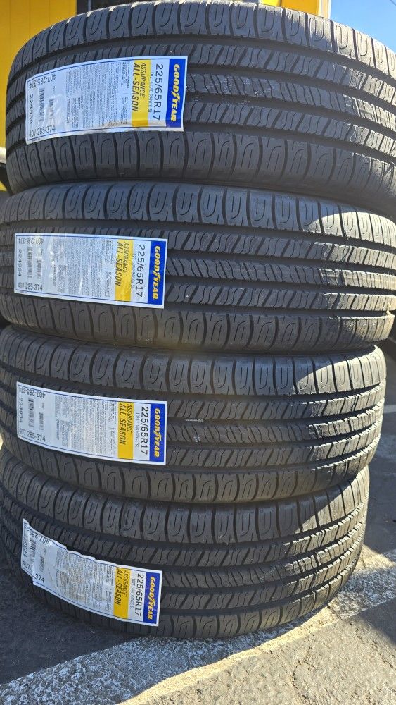 4 NEW TIRES 225/65/17 GOOD YEAR ASSURANCE ALL SEASON 65k Miles Warranty $550 Cash Price π π FREE INSTALLATION π π