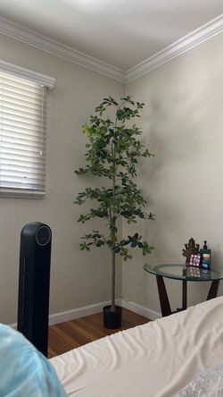 Large Artificial Tree in Black Pot