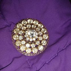 4 Tier Vintage Rhinestone Brooch