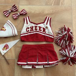 Build A Bear Cheerleading Outfit & Accessories