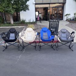 New in box (5 colors)  Foldable Outdoor Camping Swing Chair With Foot Rest Fishing Beach