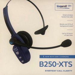 Blue Parrot B250-XTS USB-C Bluetooth Wireless Trucker Headset VXI Phone Parrott
