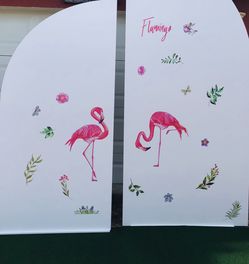 Flamingo backdrop for sale or rent.