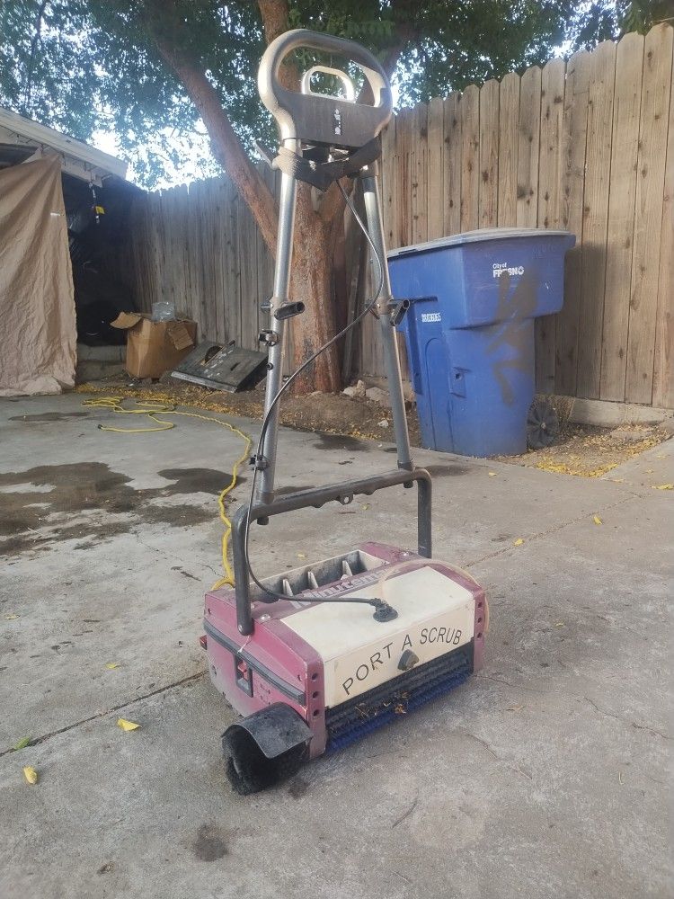 Minuteman Port-A-Scrub 12" Corded Walk Behind Floor Scrubber - 1 Gallon