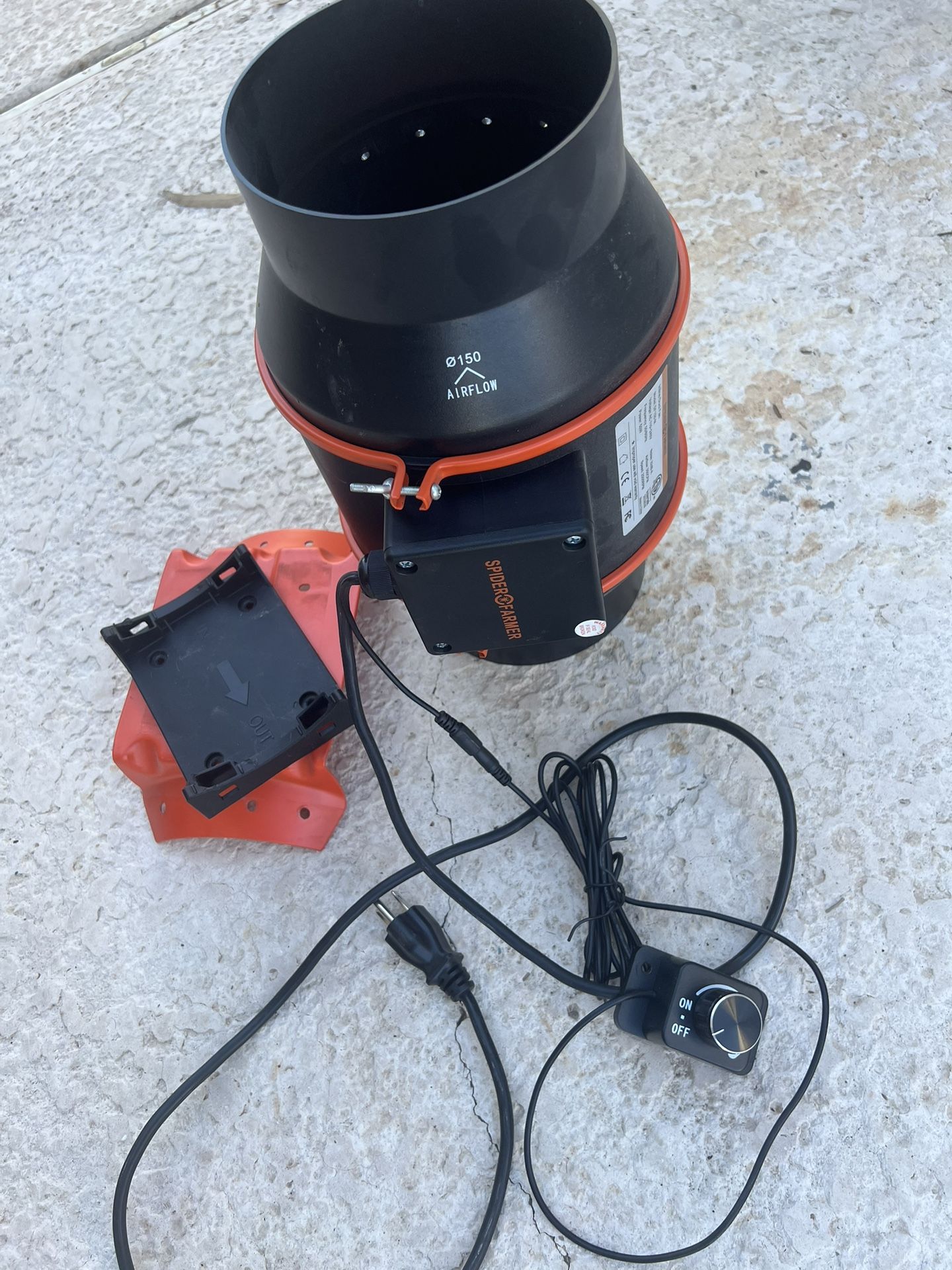 Spider Farmer 6in Inline Fan W/ Power Nob