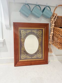 Vintage Chunky Gold & Wood Picture Frame