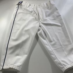 Mizuno Premier Adult XX-Large Baseball Pants Short Knickers Pant White Navy