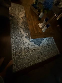 Navy living room rug
