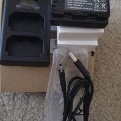 NP-FZ100 Battery And Charger 2 Batteries One Dual Charger Sony Mirrorless Full Frame Camera Cinema Sony A7, A9 A1 FX30