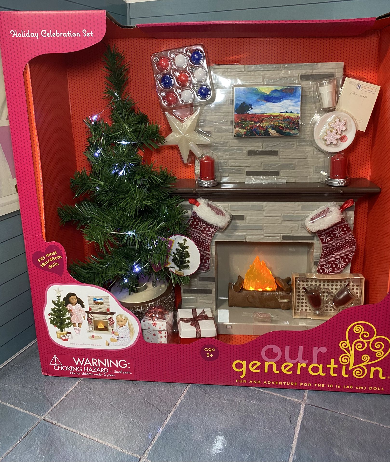 $65🎄NEW🥳 OG Holiday Celebration Christmas 🎄 & Fireplace set