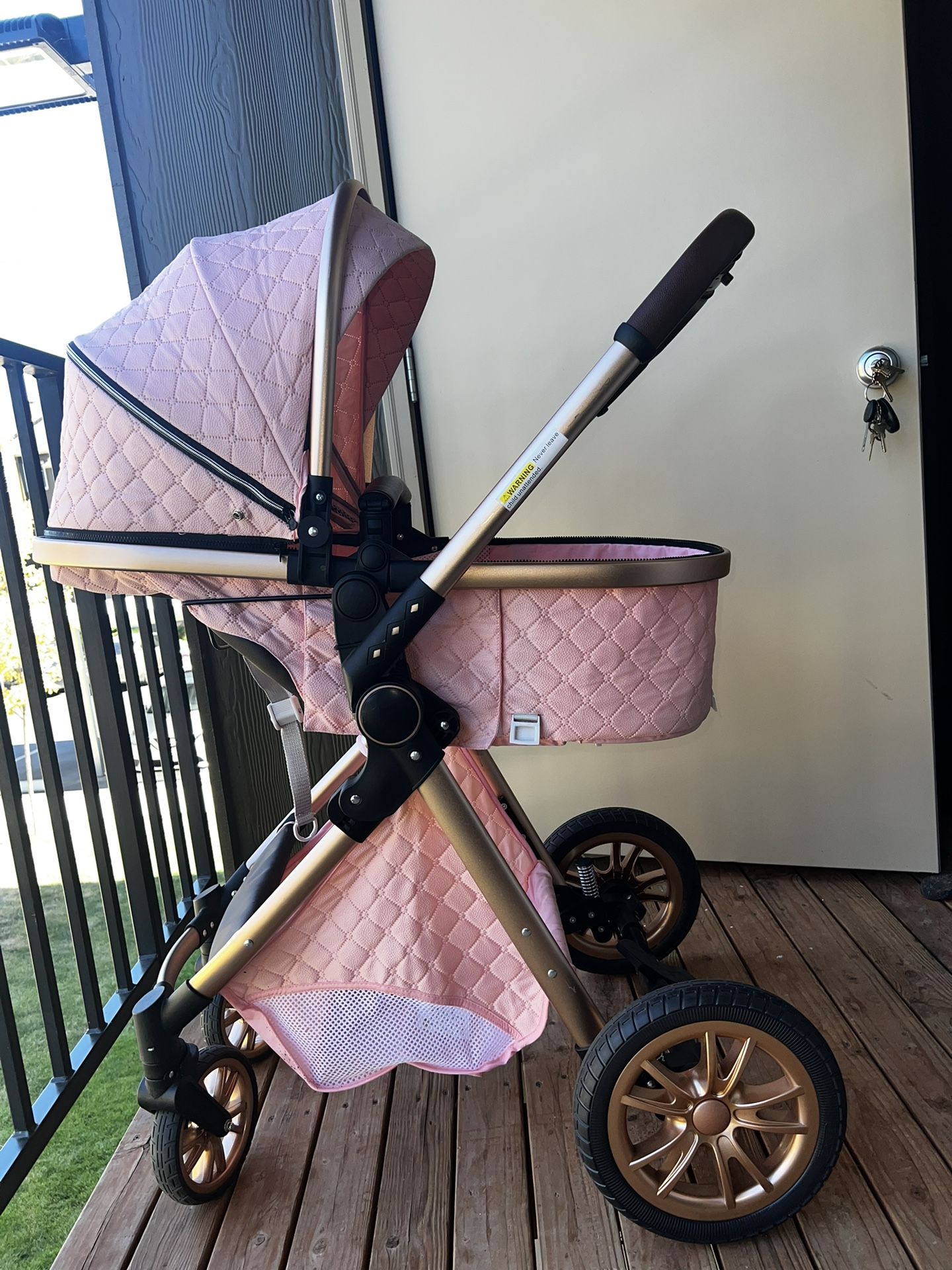 BRAND NEW Baby Pink Luxury BabyGirl Stroller