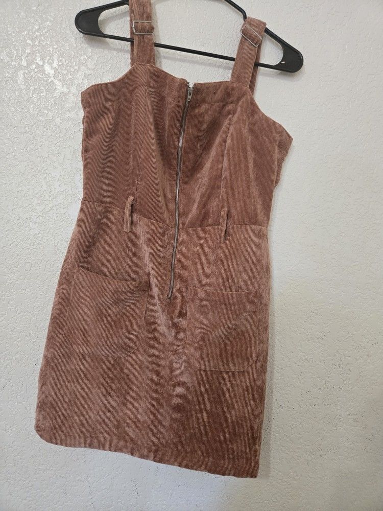 Bear Brown Overall Dress