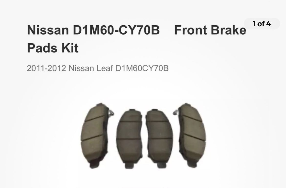 Nissan D1M60-CY70B  Front Brake Pads Kit  /2011-2012 Nissan Leaf