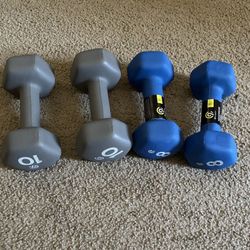 10 Pound And 8 Pound Dumbbells Weights 