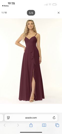 2 Azazie Bridesmaid dresses BRAND NEW AZAZIE KALEA CABERNET Size 0 NEVER WORN tags still attached   And   AZAZIE NAEEM CABERNET Size 0 worn once  (I m