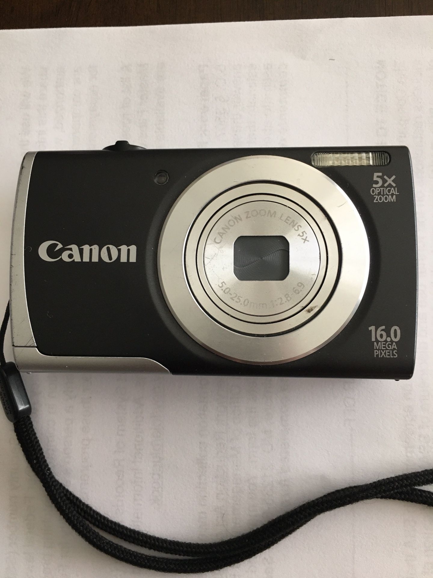 Canon PowerShot A2500 16MP Digital Camera with 5x zoom