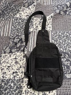 Black tactical bug out bag