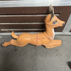 Christmas Blow molds Poloron Reindeer 