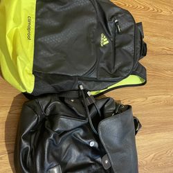  one adidas bag  one black bag