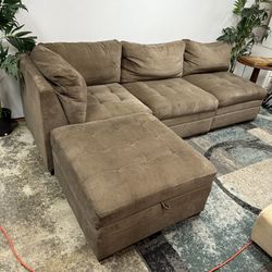 Costco Modular Sectional Free Delivery Thomasville Couch Ottoman Sofa