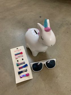 Hair Clips-Sunglasses-Unicorn Bank
