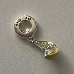 Authentic Pandora Lemon Slice Sparkling Fruit Dangle Charm