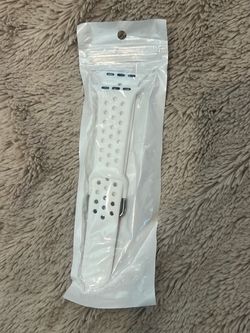 White Silicone Sport Watch Band