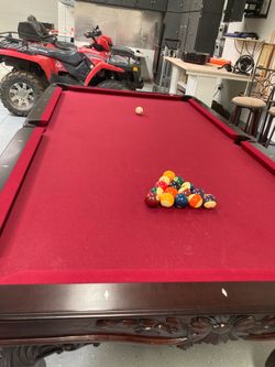 POOL TABLE / OLHAUSEN QUEEN VICTORIA PRO SIZE BILLIARD TABLE
