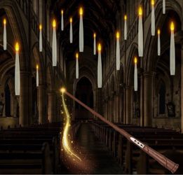 20pcs Flameless Taper Floating Candles with Magic Wand Remote, Flickering Warm Light, Battery Operated 6 inches LED Electric Window Candle, Decor for