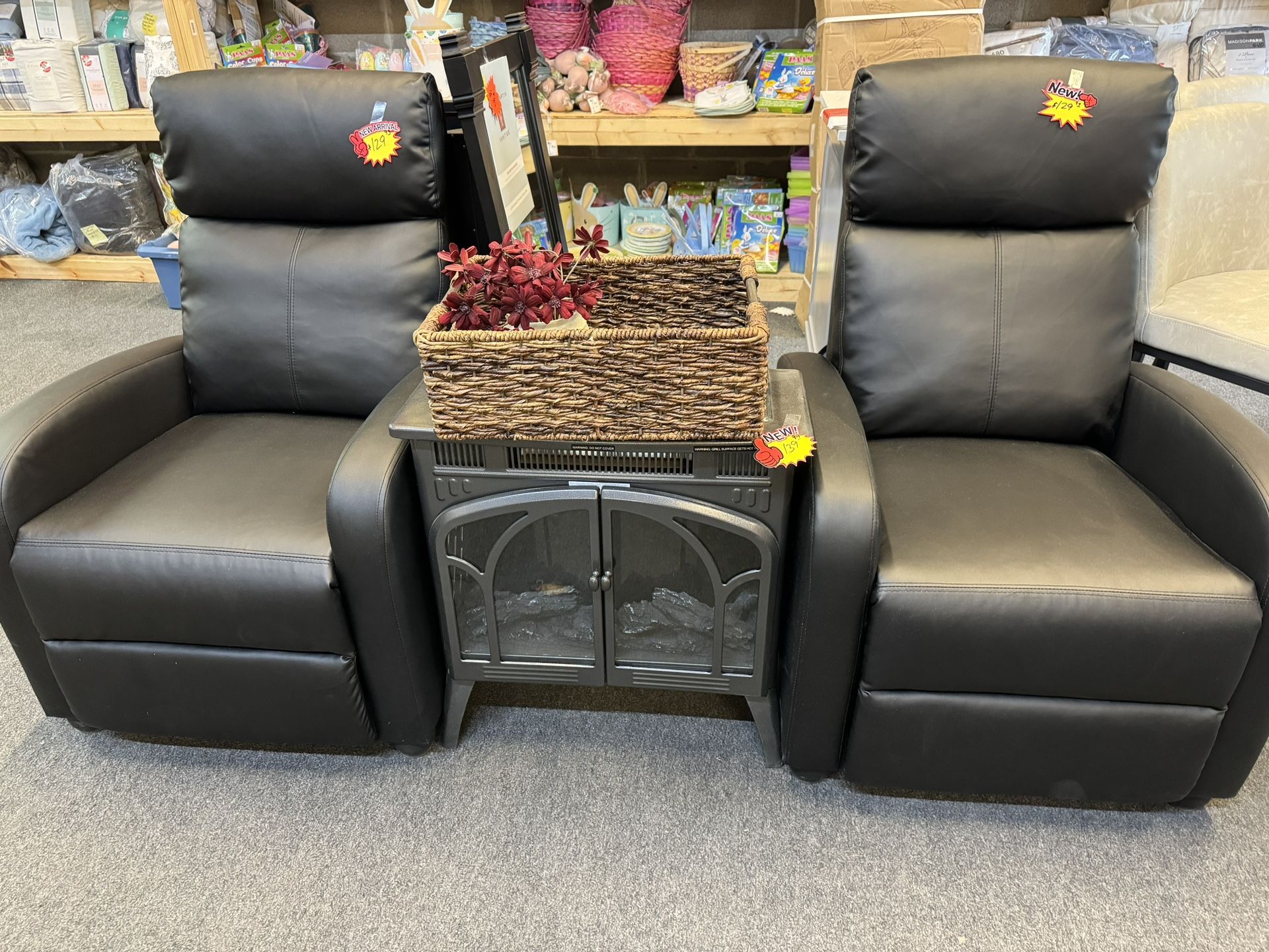 Black Recliner New $129.99 Each